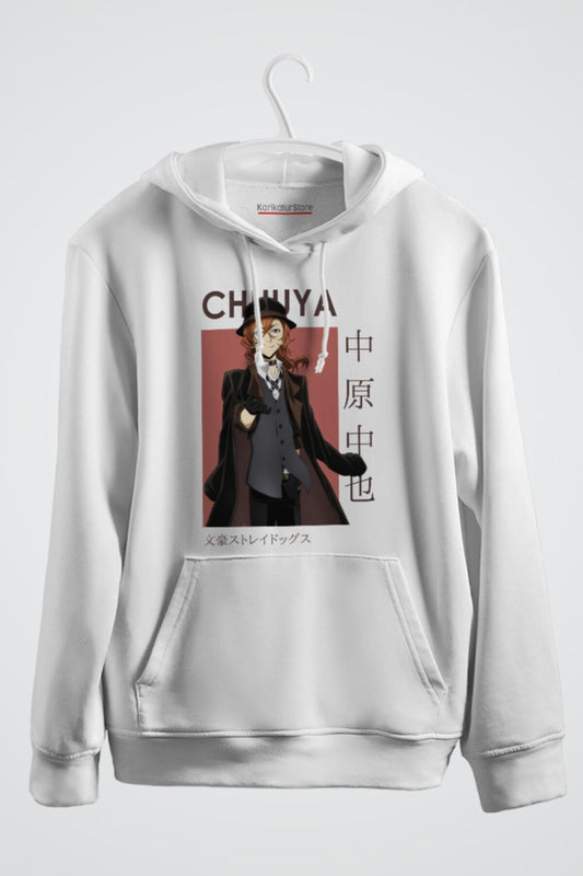 Chuuya Nakahara Bungou Stray Dogs Anime Baskılı Kapşonlu Sweat