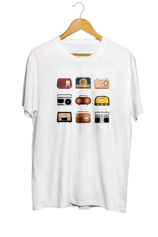 Radyo Baskılı Unisex Tişört