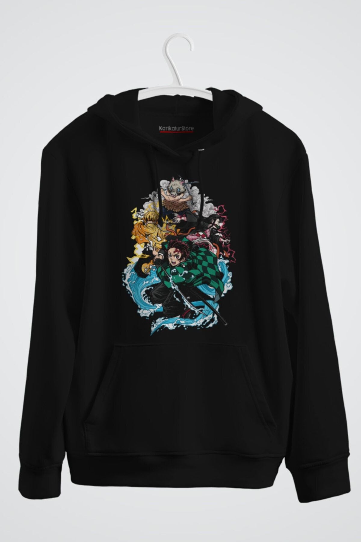 Demon Slayer Anime Baskılı Kapşonlu Sweat