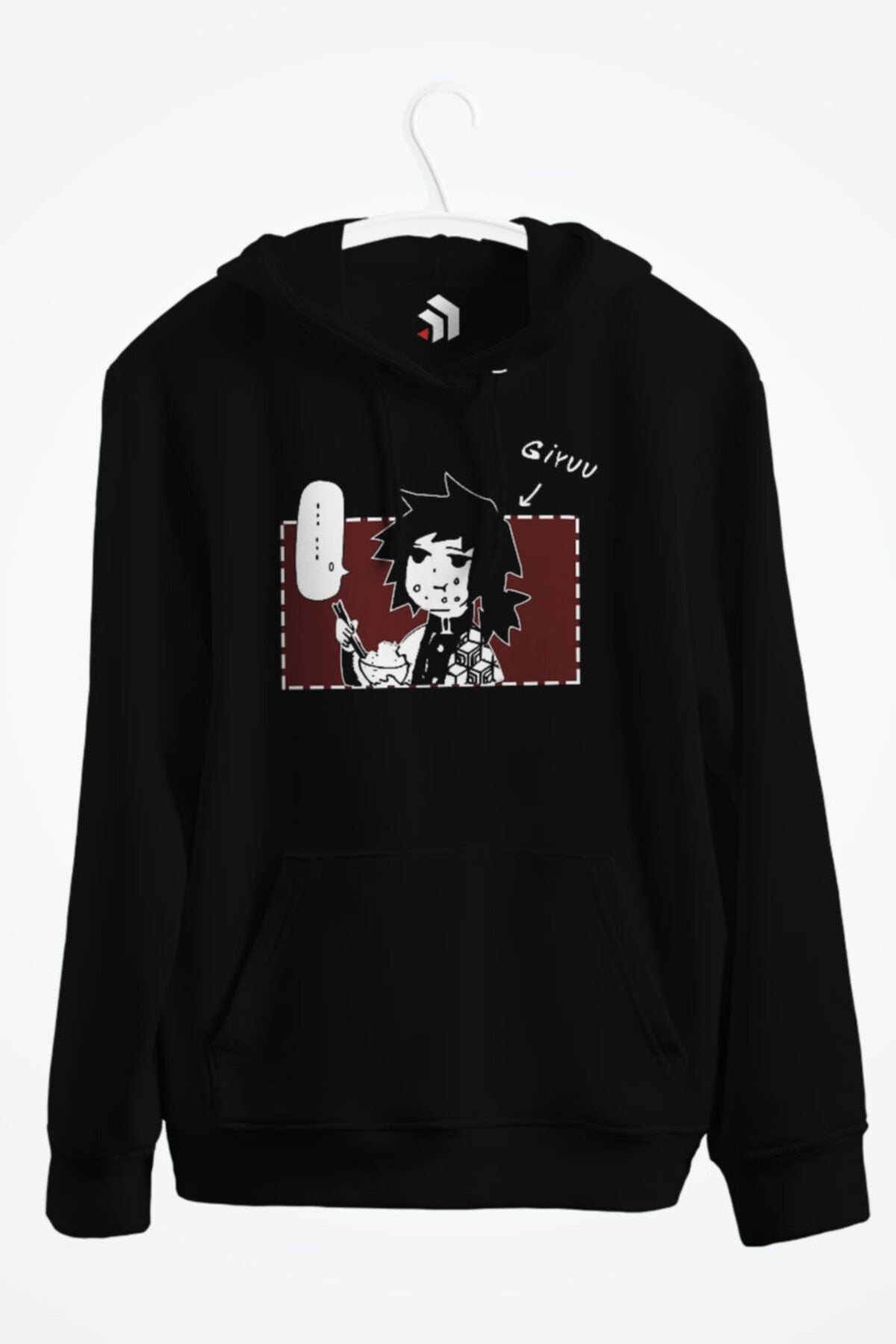 Giyuu Tomioka Demon Slayer Anime Baskılı Kapşonlu Sweatshirt
