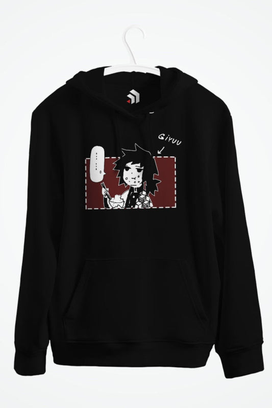 Giyuu Tomioka Demon Slayer Anime Baskılı Kapşonlu Sweatshirt
