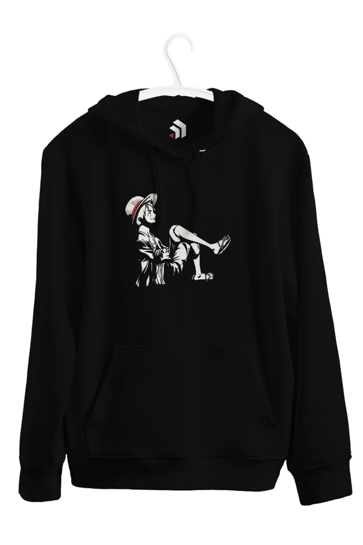 One Piece - Luffy Anime Baskılı Unisex Kapşonlu