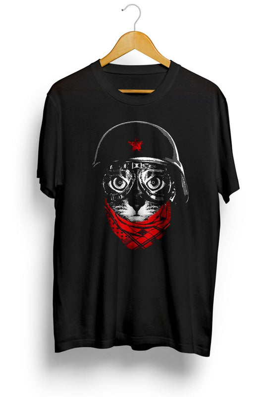 Pilot Cat Baskılı Tişört