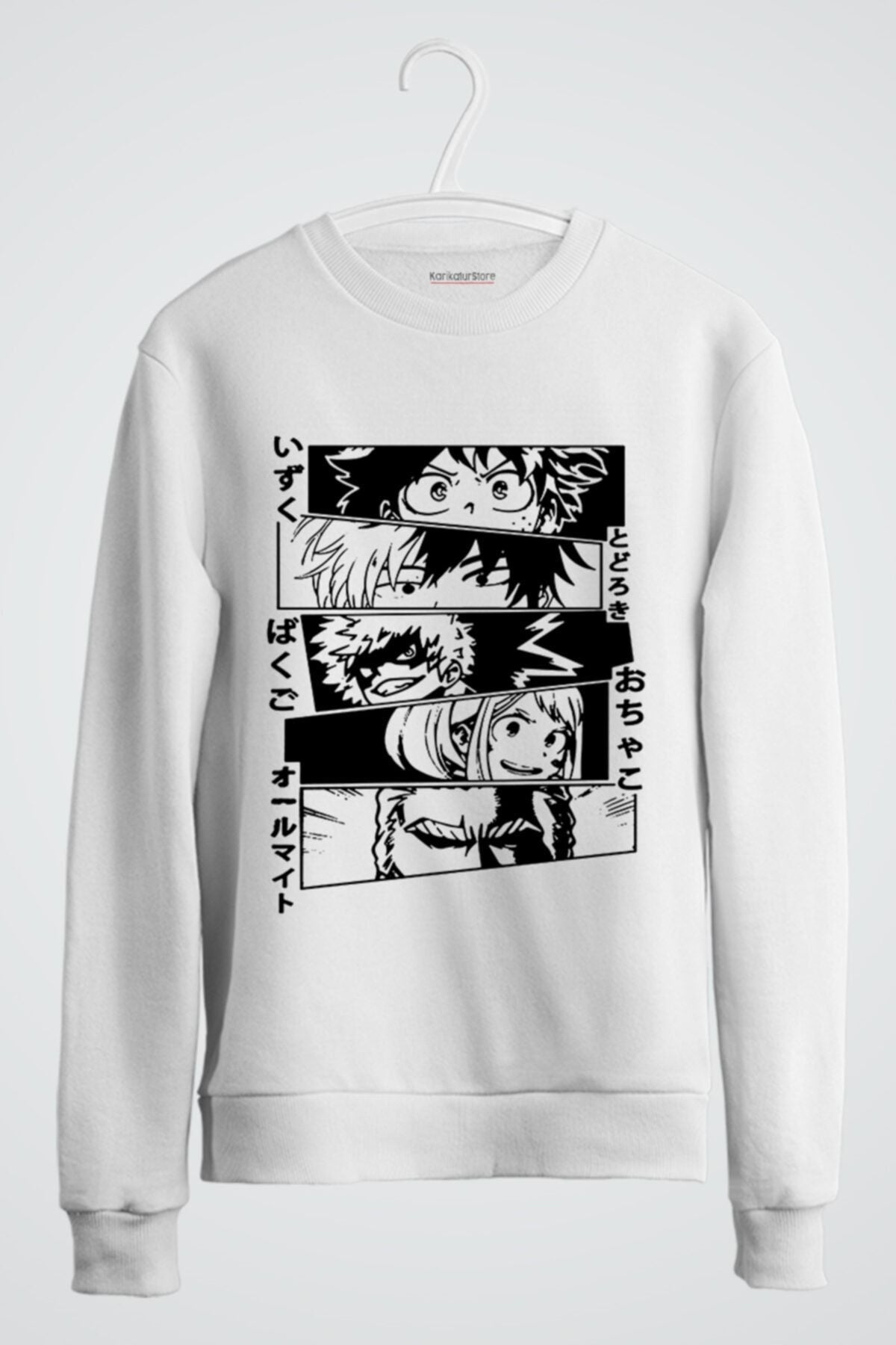 My Hero Academia Team Baskılı Anime Sweatshirt