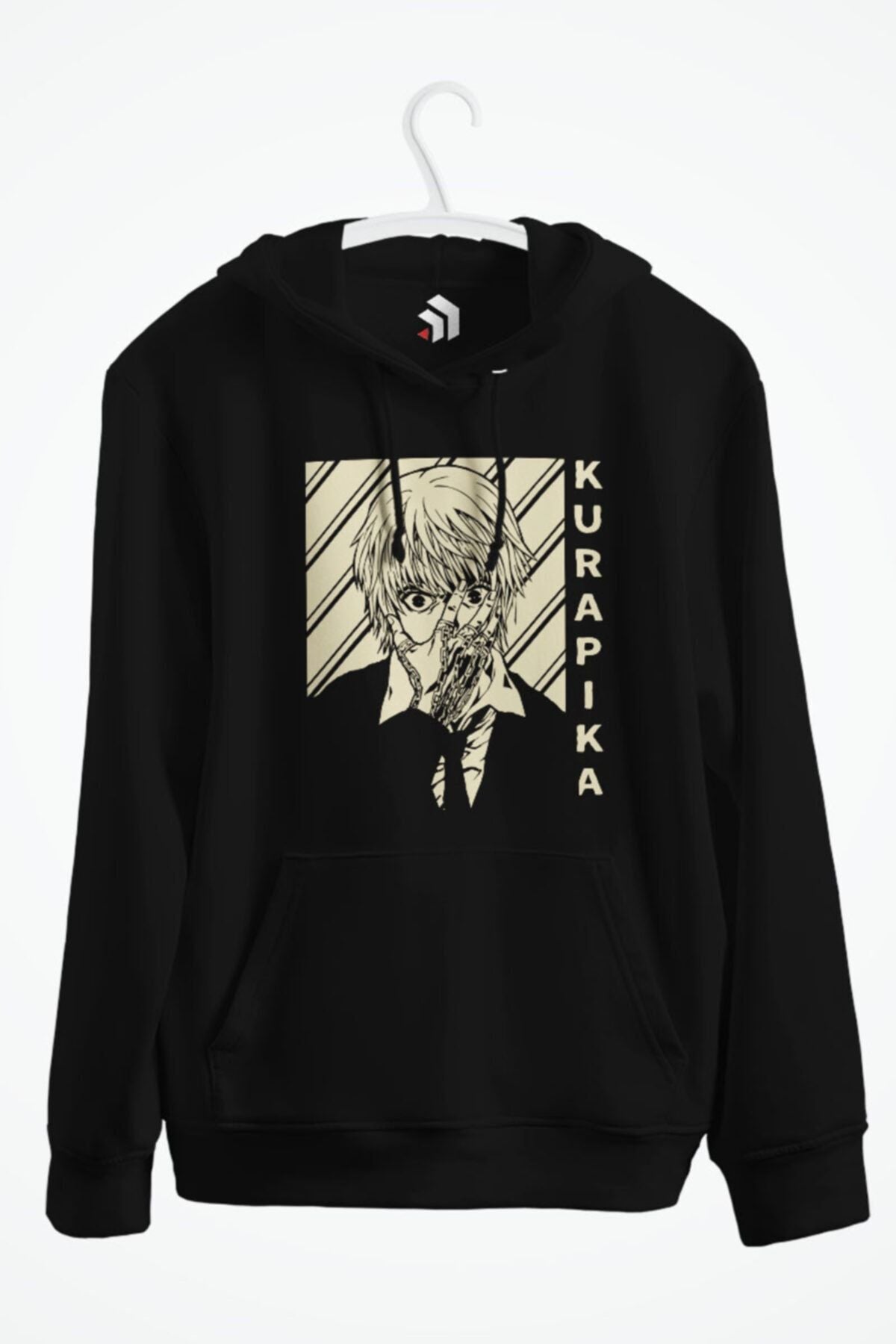 Kurapik Anime Baskılı Kapüşonlu Sweatshirt