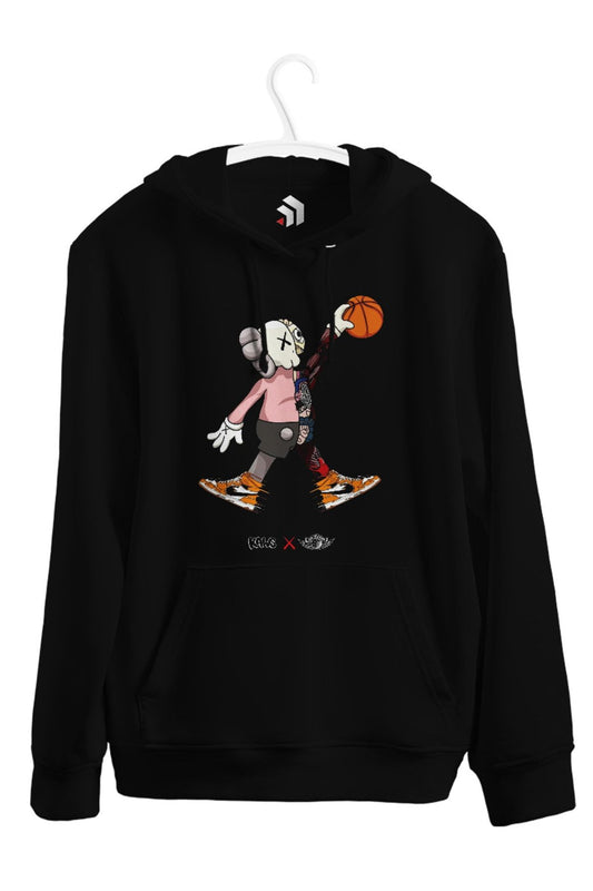 Kaws Basketball Baskılı Unisex Kapşonlu