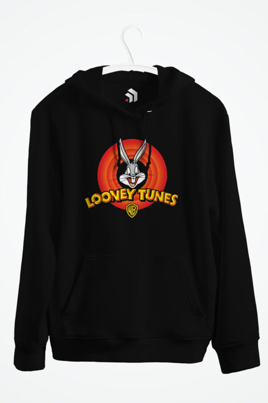 Looney Tunes Bugs Bunny Baskılı Kapşonlu Sweatshirt