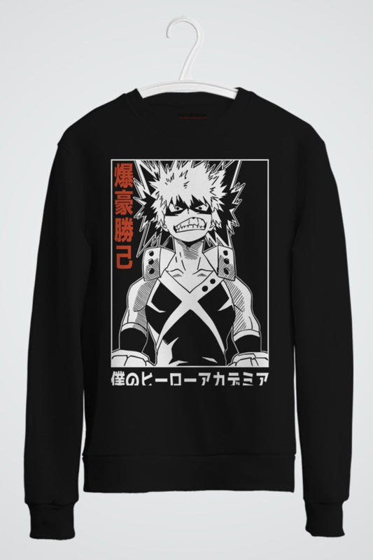 Bakugo Katsuki My Hero Academia Anime Baskılı Sweatshirt