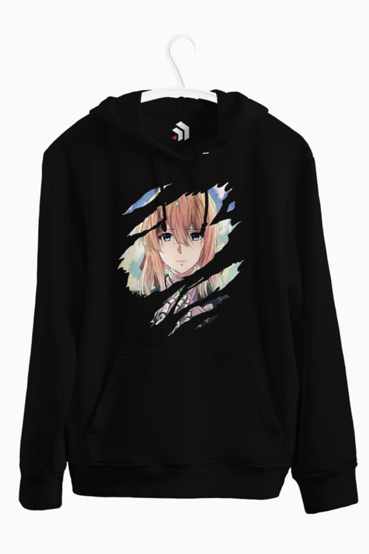 Violet Evergarden Anime Baskılı Kapşonlu Unisex Sweatshirt