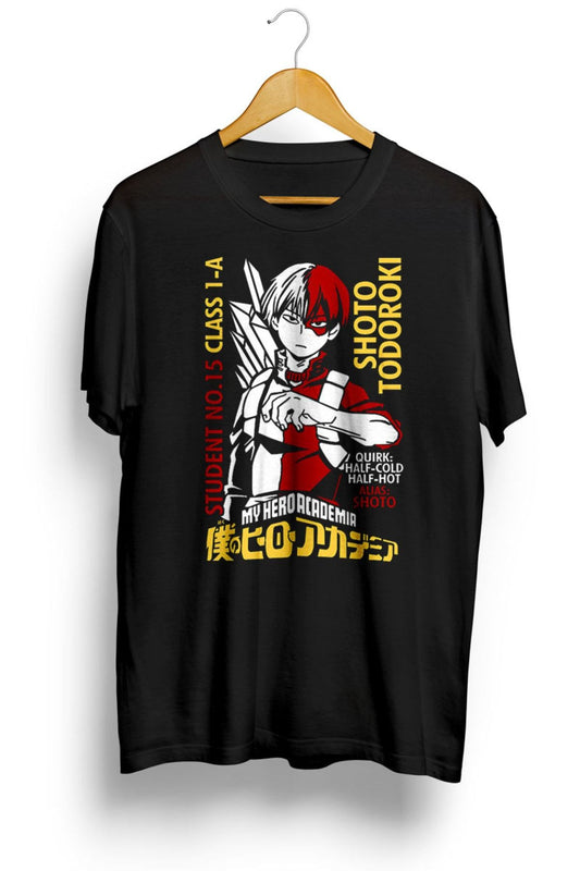 Boku No Hero Academia - Shoto Todoroki Anime Baskılı Tişört