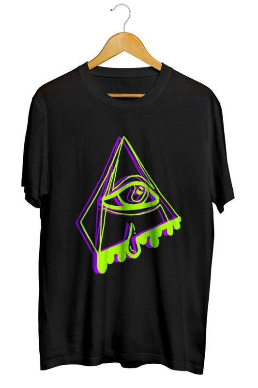3d Providence Gözü Baskılı Unisex Tişört