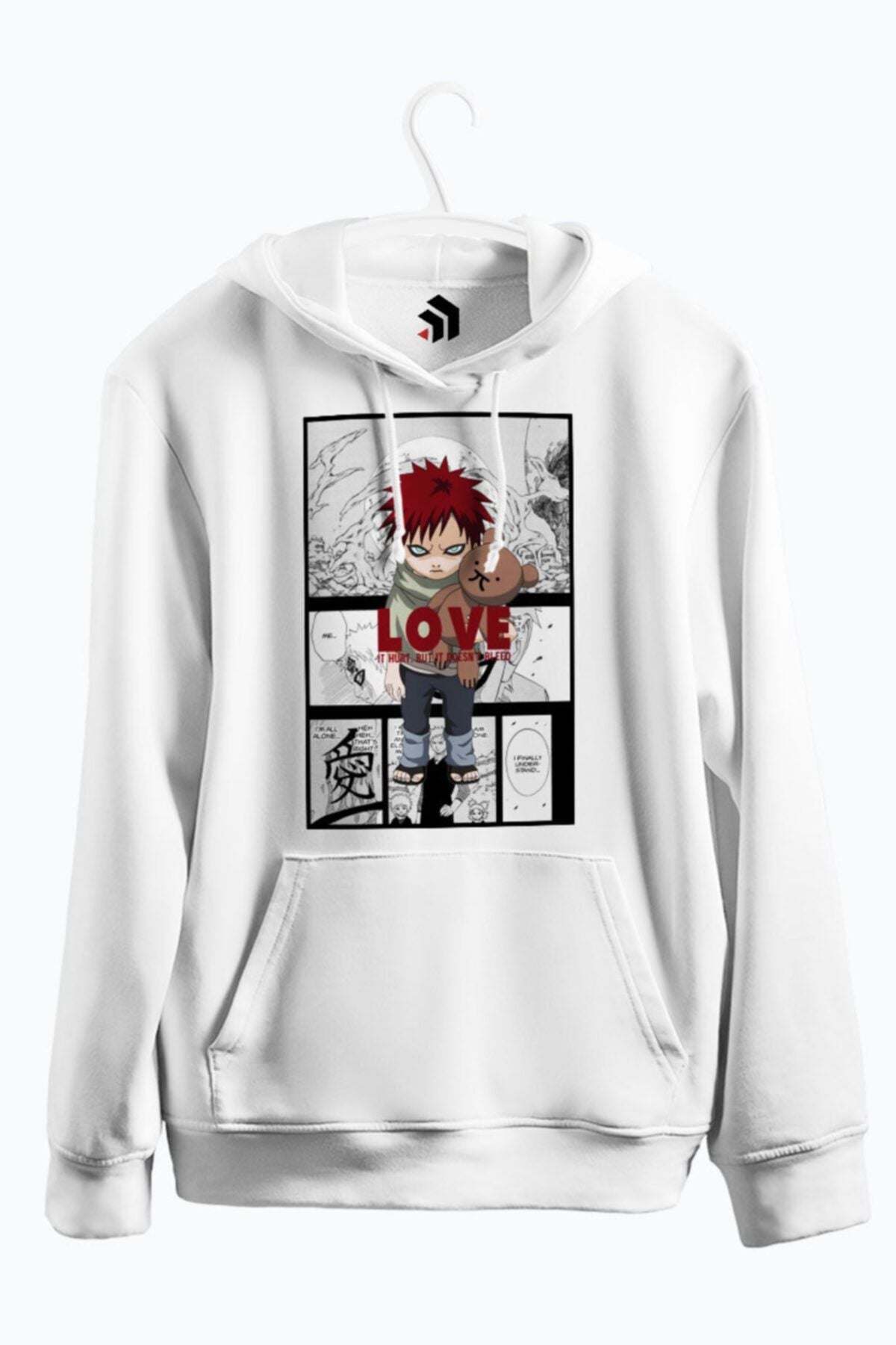 Loneliness Anime Baskılı Kapşonlu Sweatshirt