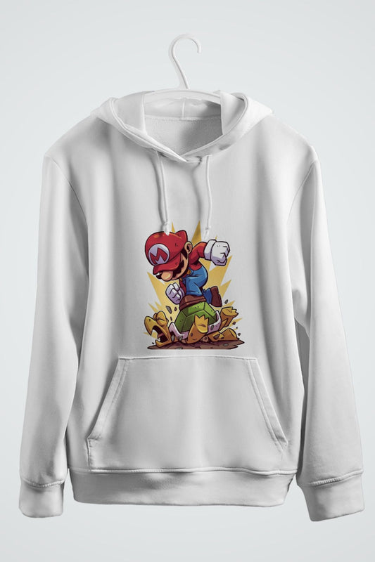 süper mario kapüşonlu sweatshirt