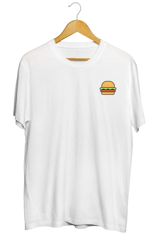 Hamburger Baskılı Unisex Tişört