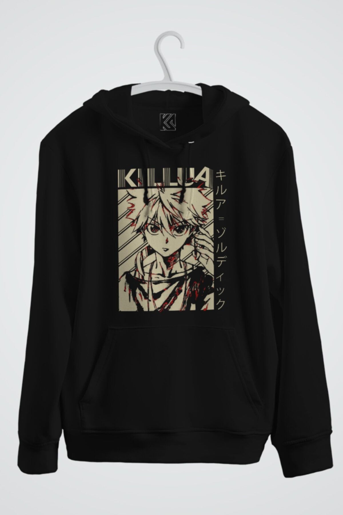Killua Anime Baskılı Kapşonlu Sweat