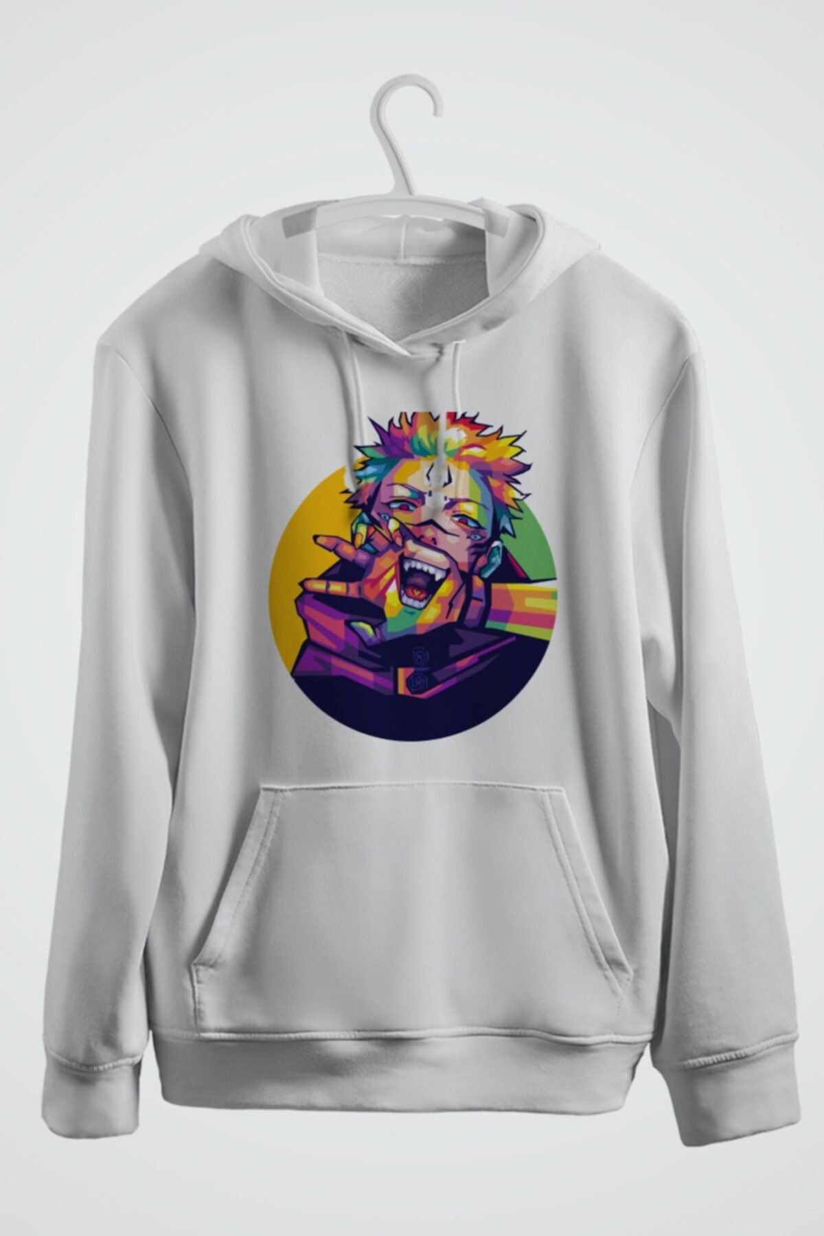 Sukuna Anime Baskılı Kapşonlu Sweat