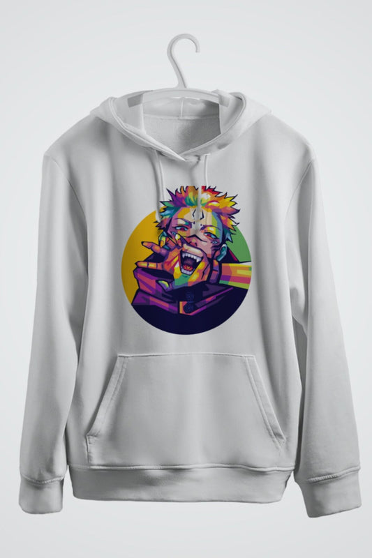 Sukuna Anime Baskılı Kapşonlu Sweat