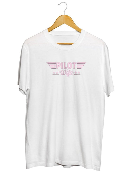 Piloat Wife Baskılı Unisex Tişört
