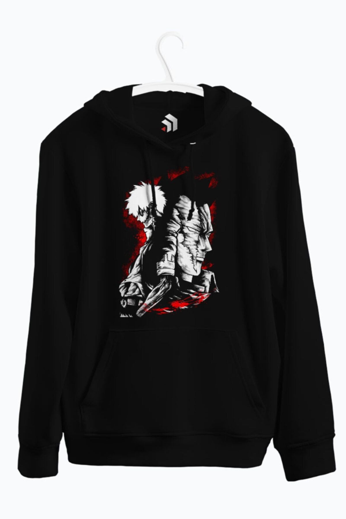 Dabi & Endeavor Anime Baskılı Kapşonlu Sweatshirt
