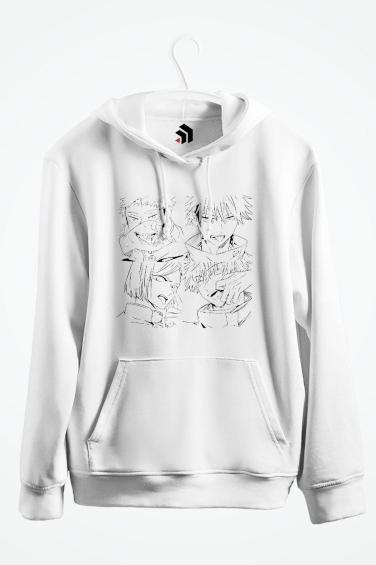 Jujutsu Kaisen Anime Baskılı Kapşonlu Sweatshirt