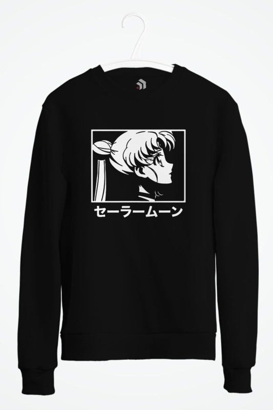 Unisex Sailor Moon Anime Baskılı Sweatshirt