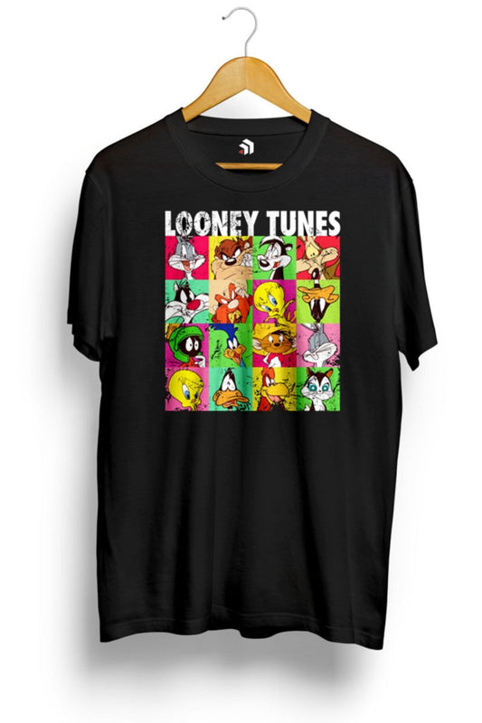 Looney Tunes Characters Collage Baskılı Tişört