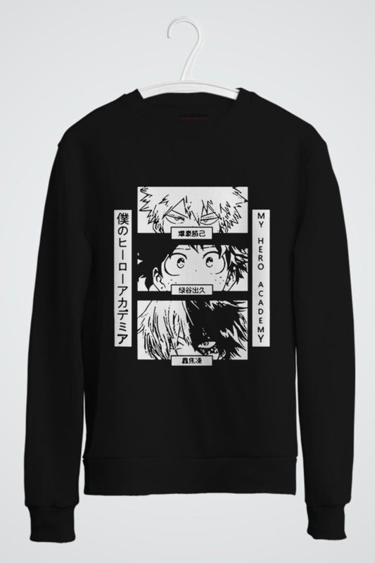My Hero Academia Bakugo Izuku Todoroki Anime Baskılı Sweatshirt
