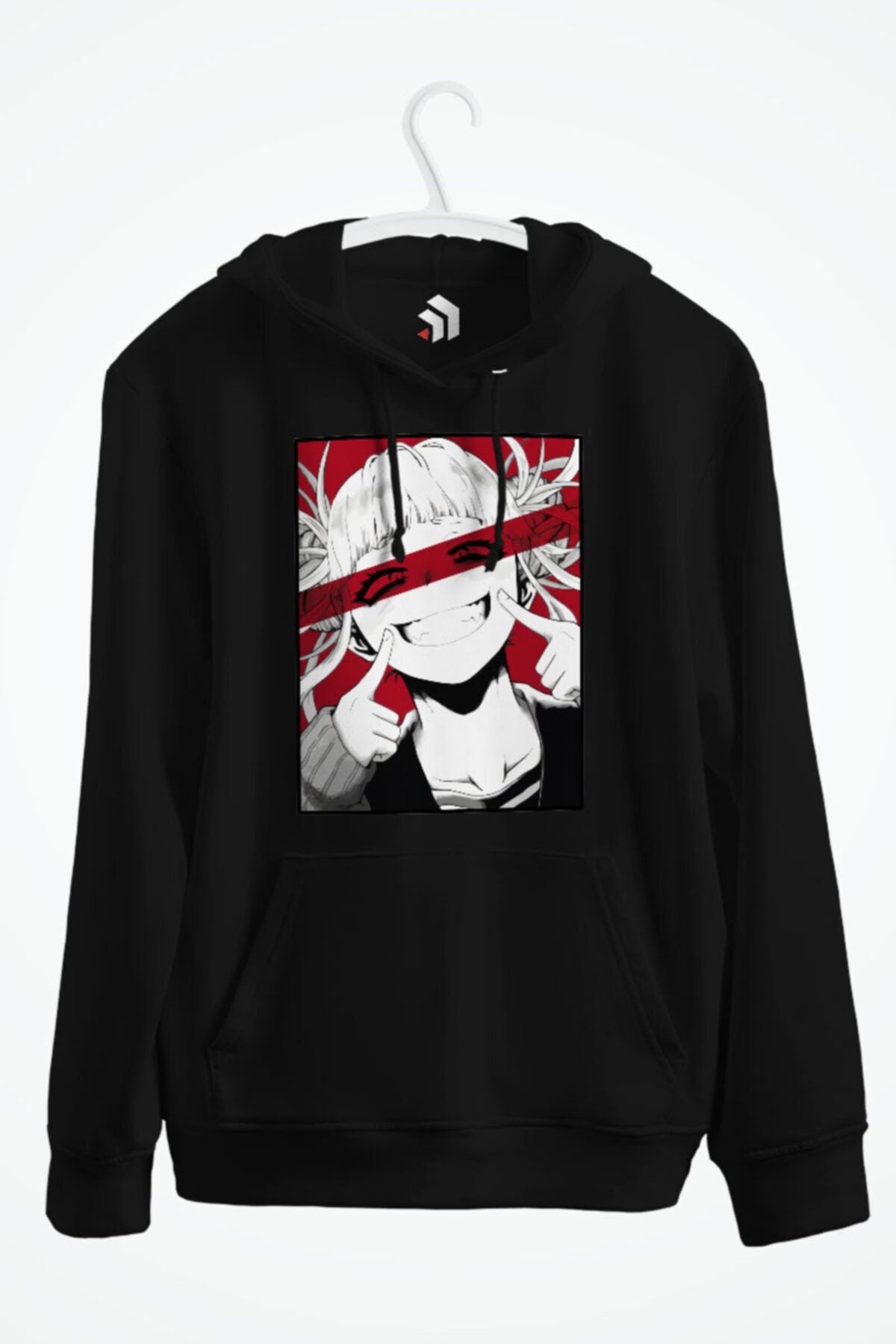 Himikotoga Red Anime Baskılı Kapüşonlu Sweatshirt