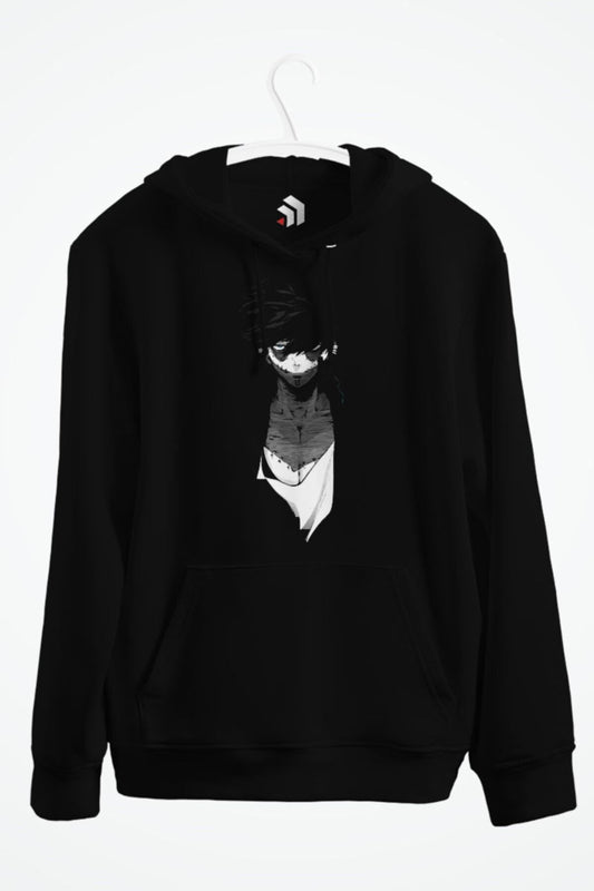 Dabi Anime Baskılı Kapşonlu Sweatshirt