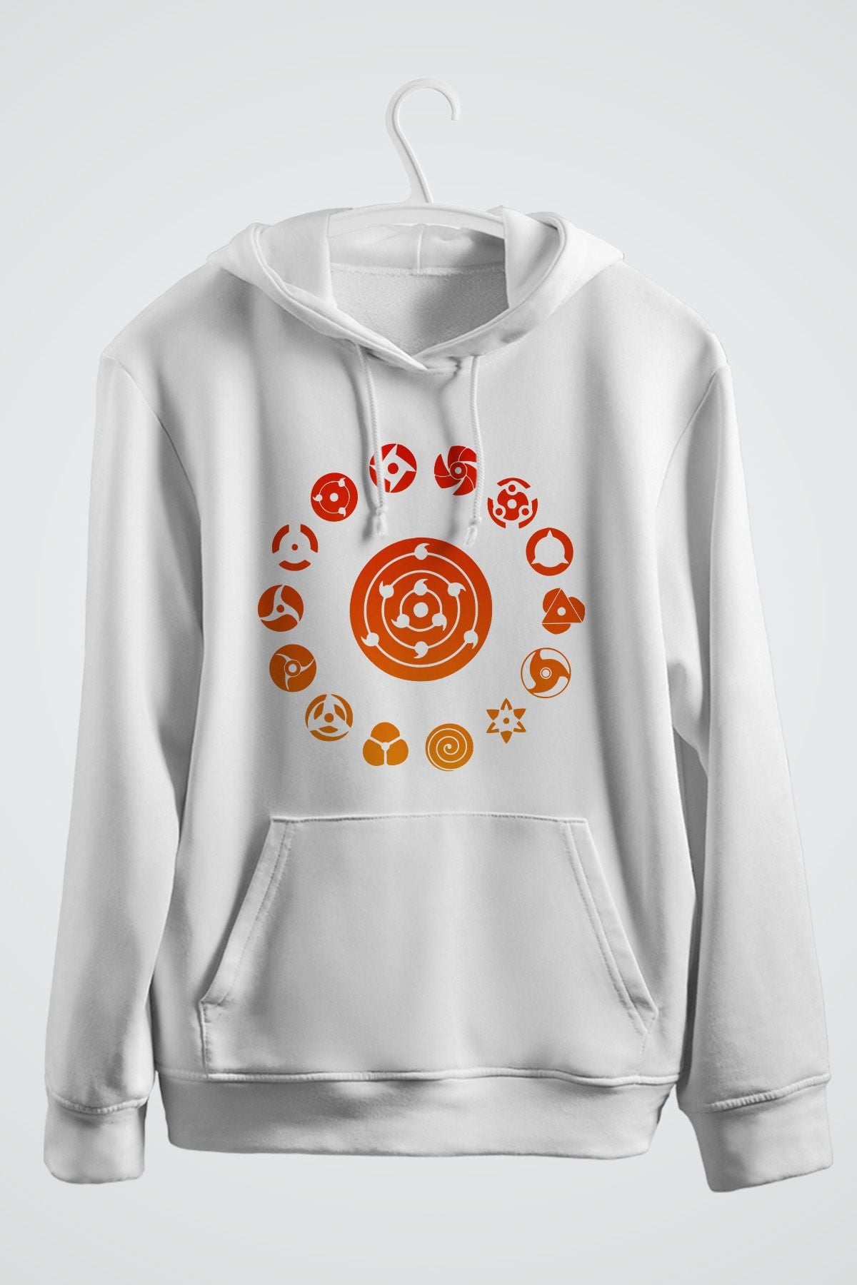 Sharingan Naruto Baskılı Anime Kapşonlu Sweat