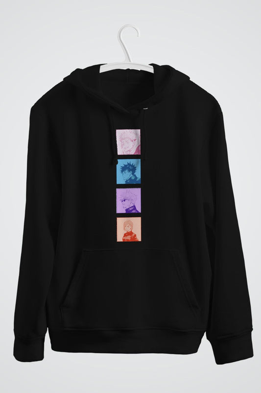 Jujutsu Kaisen Kolaj Baskılı Anime Kapşonlu Sweat