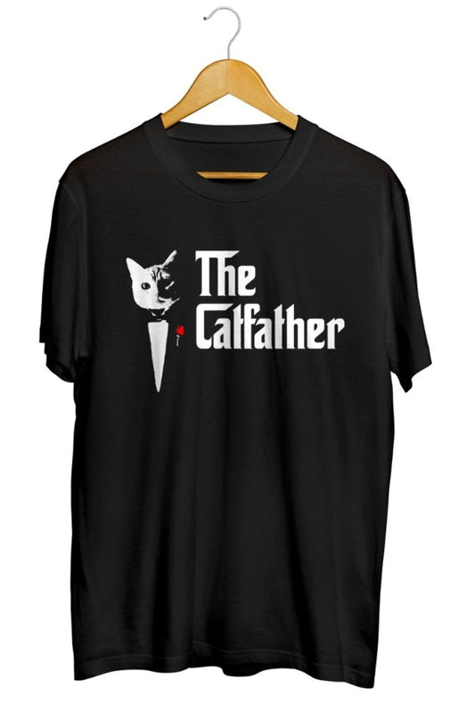 The Catfather Baskılı Unisex Tişört