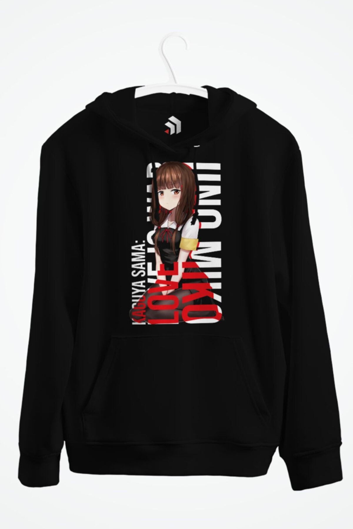 Iino Miko Anime Baskılı Kapşonlu Sweatshirt
