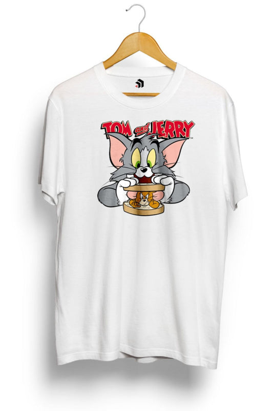 Tom And Jerry Sandwich Baskılı Tişört