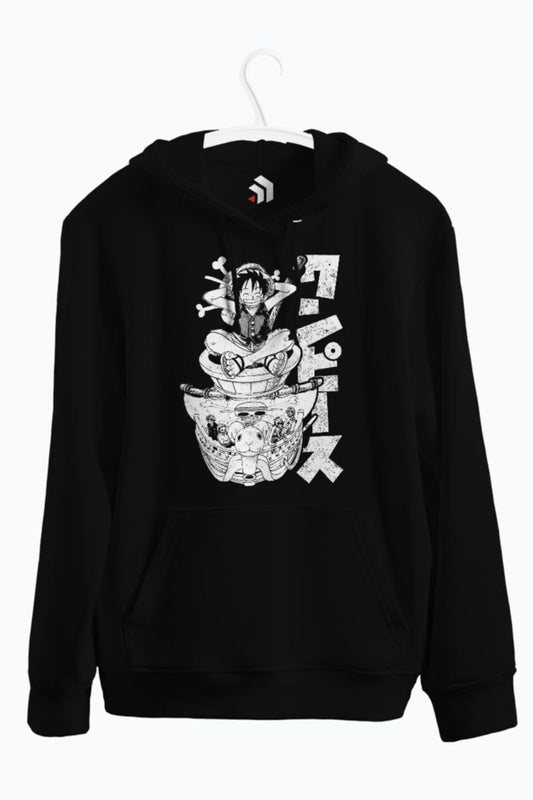 Straw Hats Anime Baskılı Kapüşonlu Sweatshirt