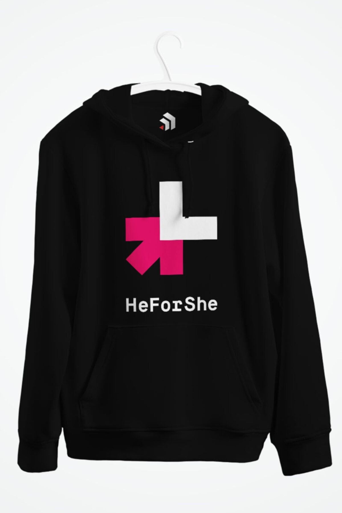 Heforshe Logo Baskılı Kapşonlu Sweatshirt