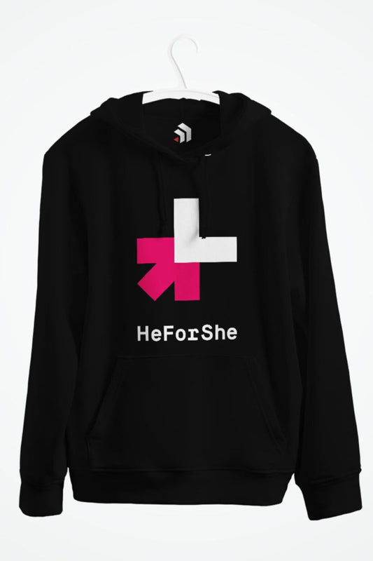 Heforshe Logo Baskılı Kapşonlu Sweatshirt