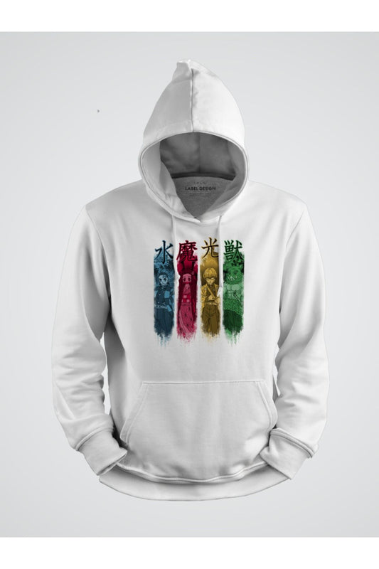 Anime Takım Ds Baskılı Kapşonlu Sweat