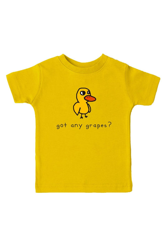 Civciv- Got Any Grapes Baskılı Sarı Unisex Çocuk Tişört
