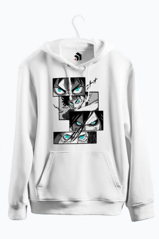 Eren Yeager Transformation Attack On Titan Anime Baskılı Kapüşonlu Sweatshirt