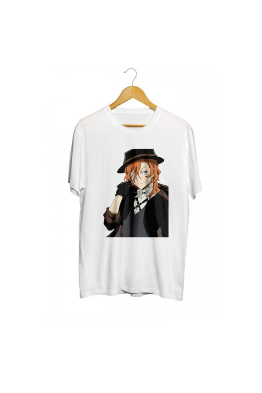 Bungou Dazai Anime Baskılı Unisex Tişört
