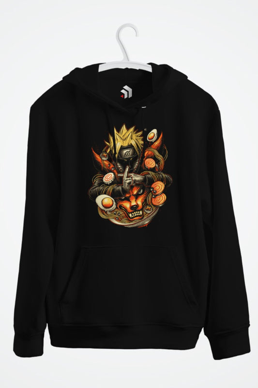 Power Of Ramen Anime Baskılı Kapşonlu Sweatshirt