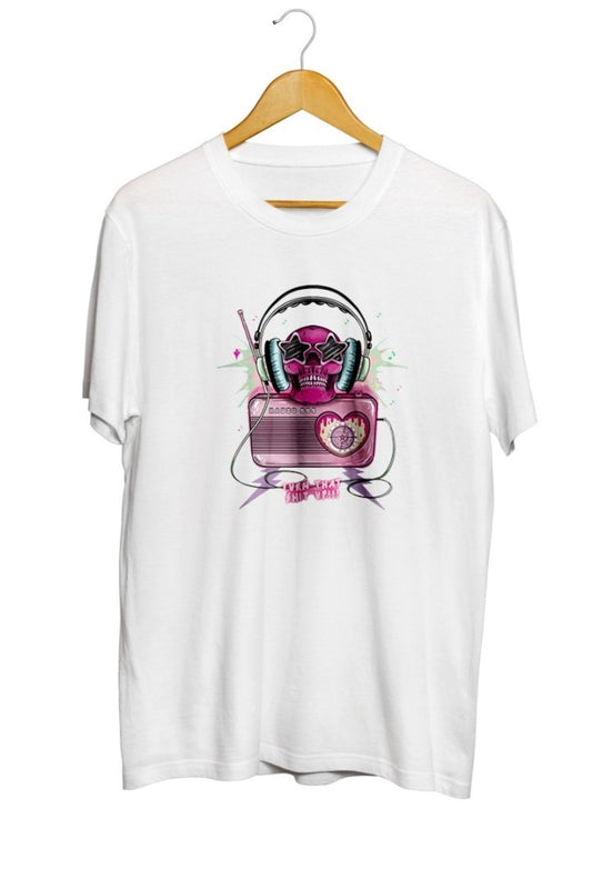 Radyo Baskılı Unisex Tişört