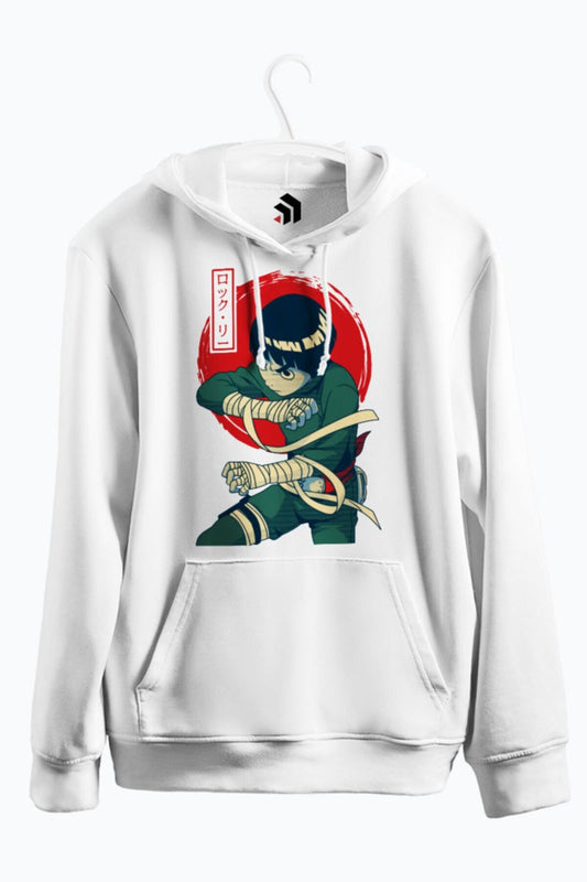Rock Lee Japanese Anime Baskılı Kapşonlu Sweatshirt