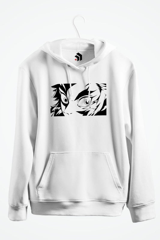 Kimetsu No Yaiba Anime Baskılı Kapşonlu Sweatshirt