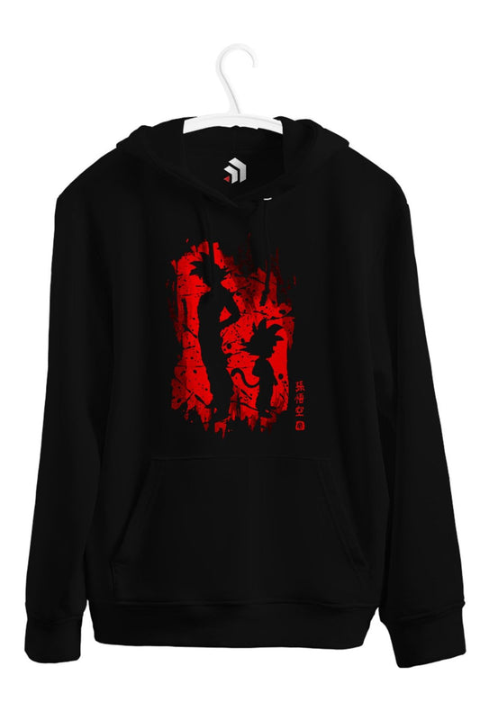 Songoku Songohan Anime Baskılı Unisex Kapşonlu