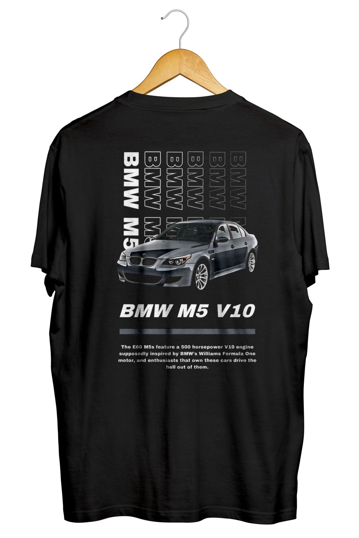 BMW M5 V10 Sırt Baskılı Kaliteli Tişört