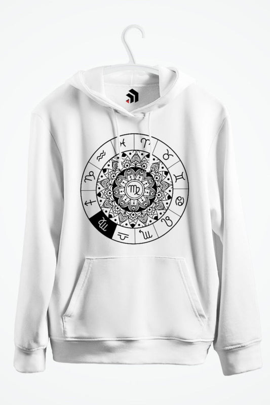 Virgo Başak Burcu Baskılı Kapüşonlu Sweatshirt