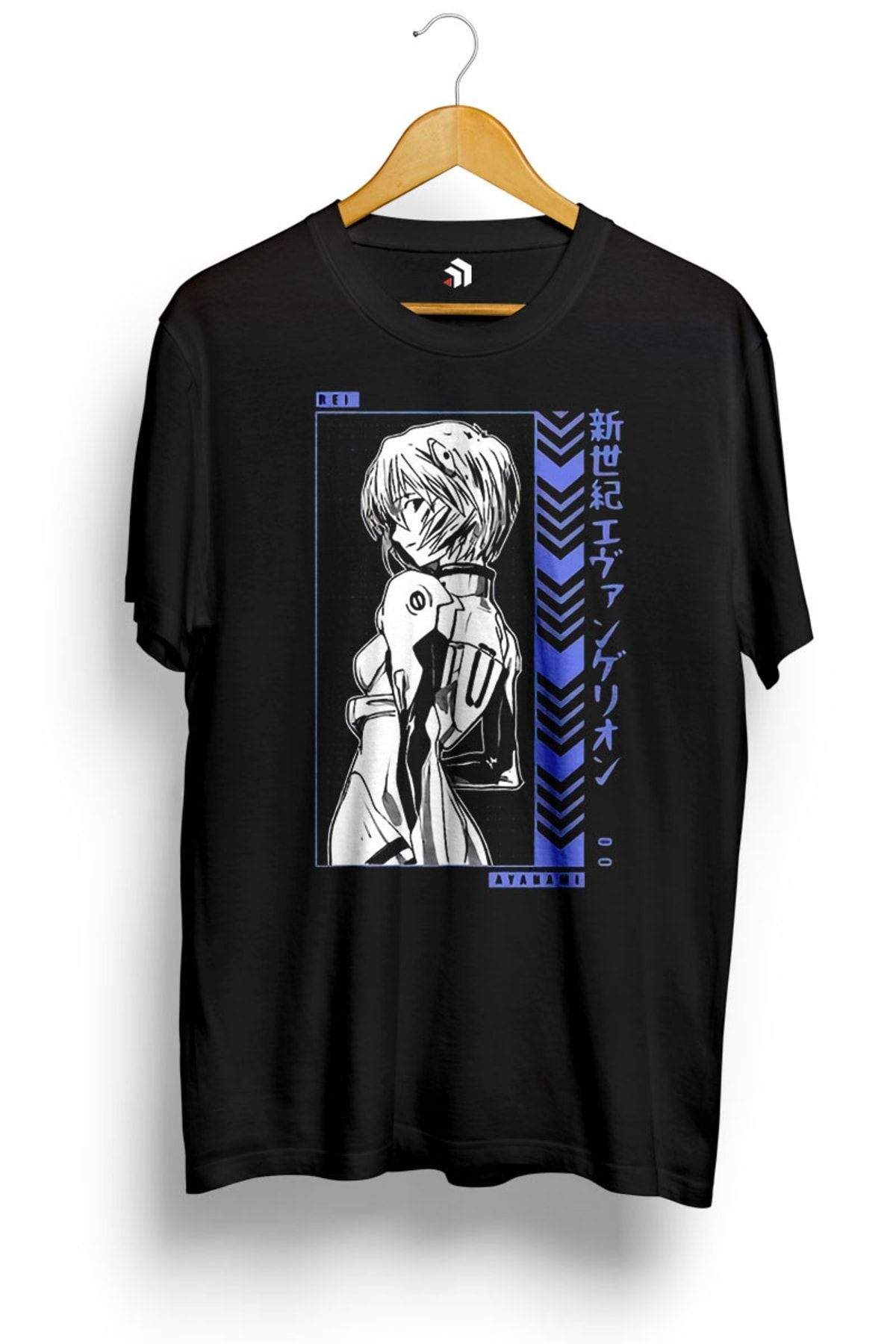 Rei Cool Bg - Rei Ayanami Evangelion Anime Baskılı Tişört