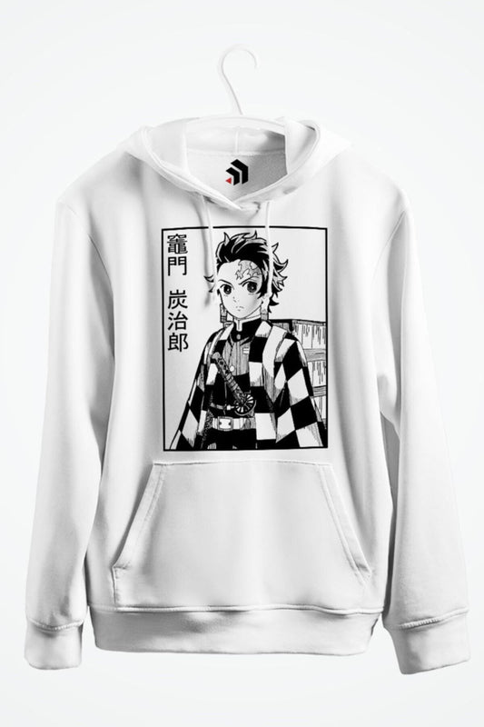 Tanjiro Demon Slayer Kimetsu No Yaiba Anime Baskılı Kapşonlu Sweatshirt